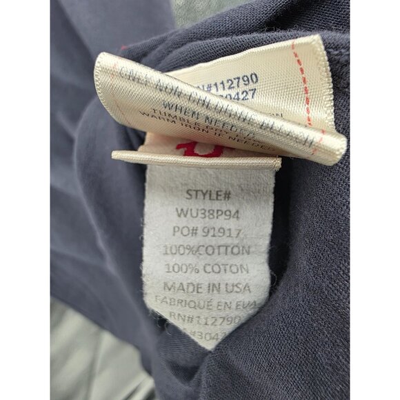 True Religion Navy Polo Shirt Medium 100% Cotton Short‎ Sleeve NWOT - Picture 5 of 7